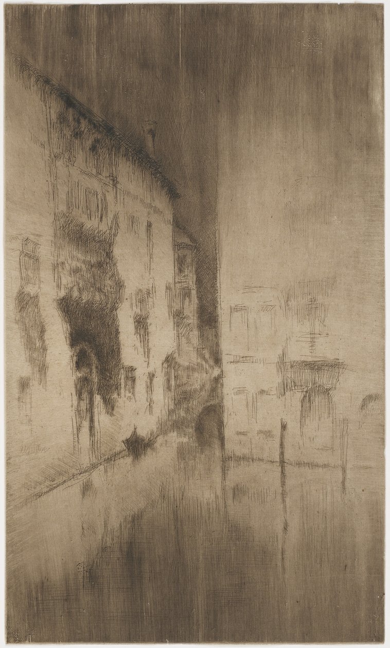 Nocturne: Paladser, 1879-80 (ætsning og tørnål på papir) af James Abbott McNeill Whistler