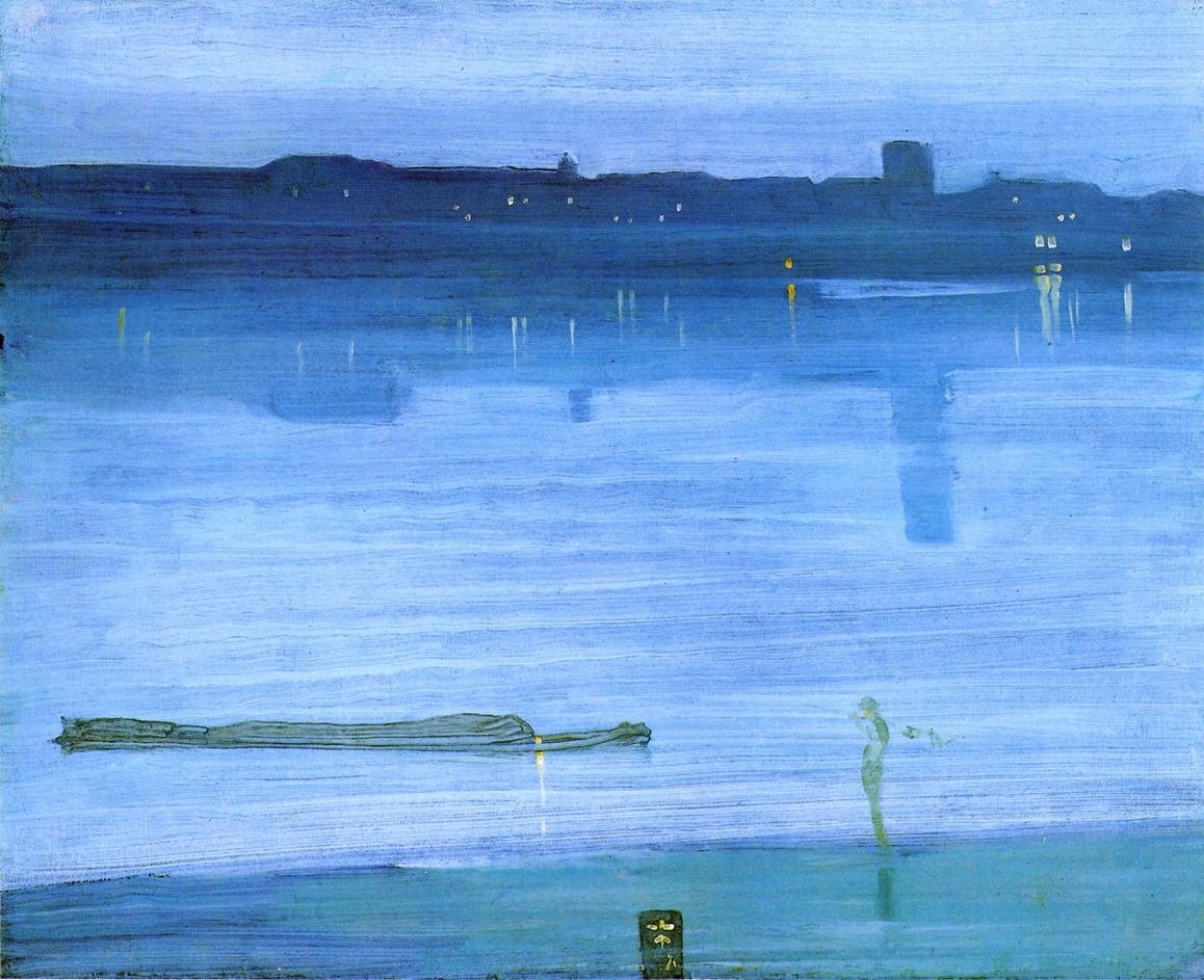Nocturne i blå og sølv: Chelsea af James Abbott McNeill Whistler