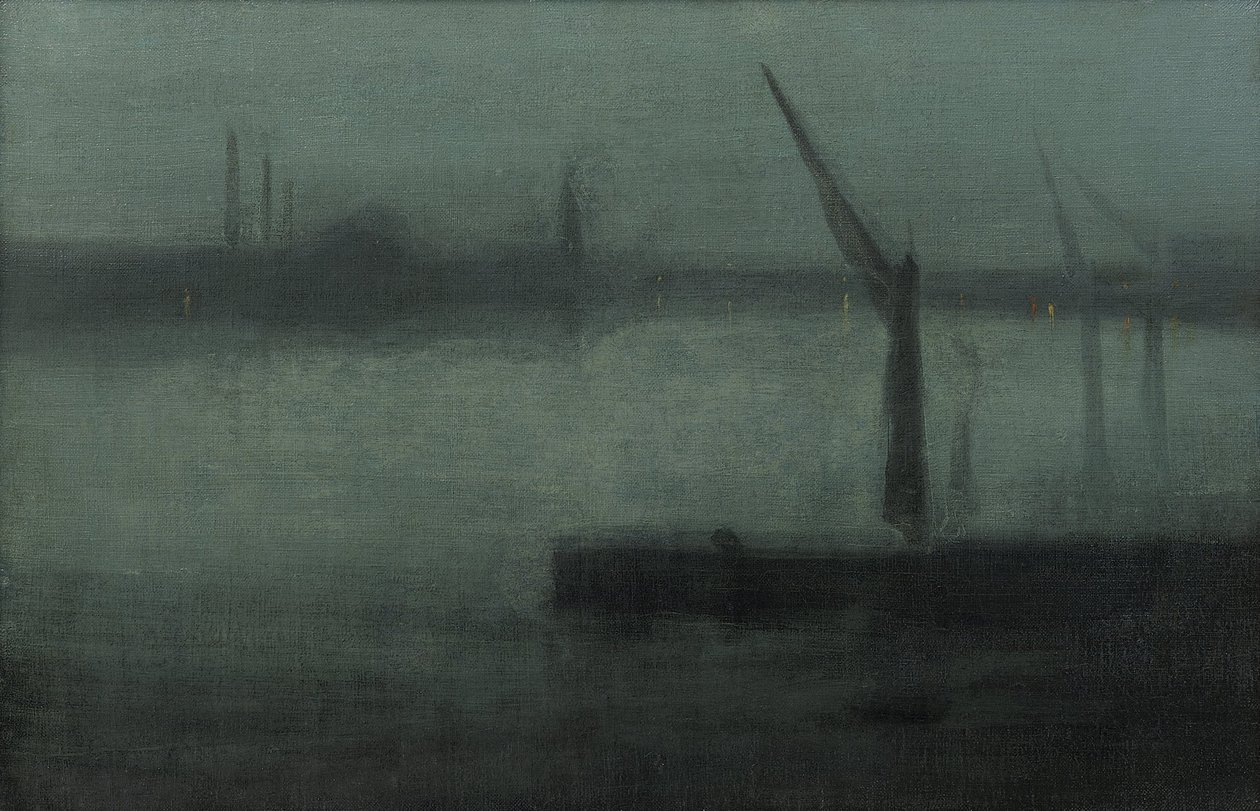 Nocturne- Blå og sølv- Battersea-rækkevidde af James Abbott McNeill Whistler