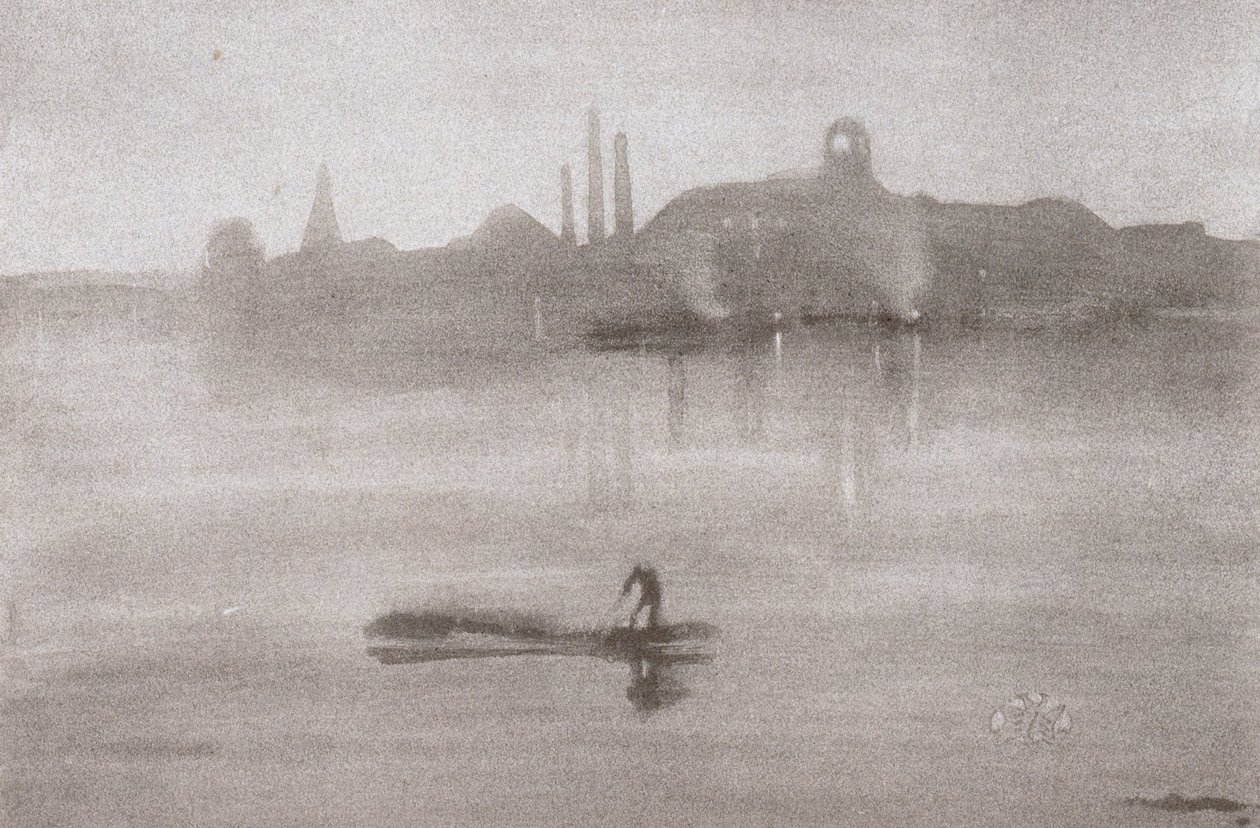 Nocturne- Floden ved Battersea af James Abbott McNeill Whistler