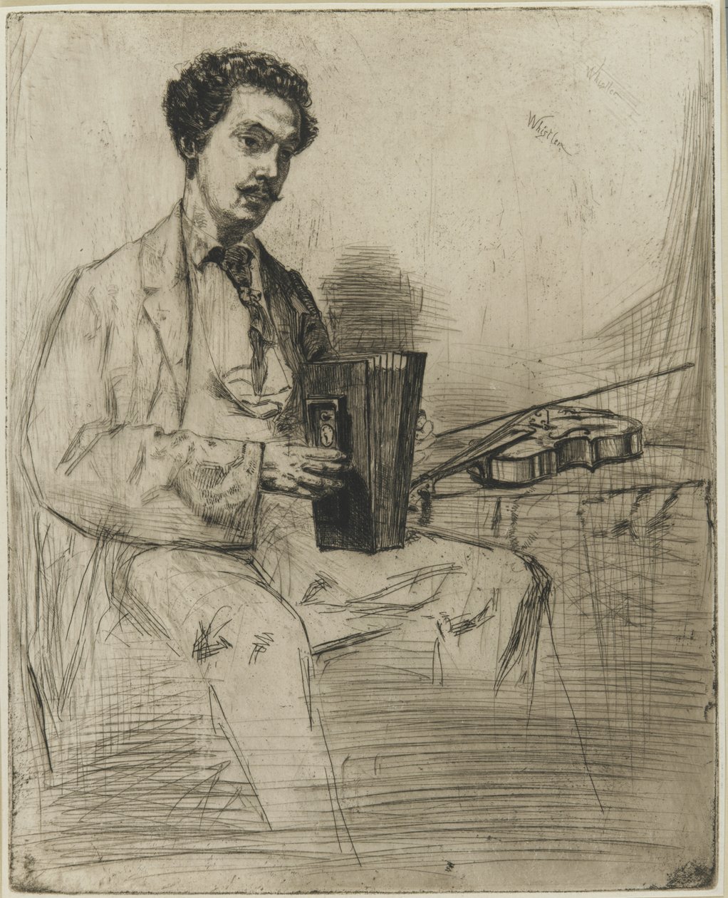 Ross Winans, ca. 1861 (ætsning på papir) af James Abbott McNeill Whistler