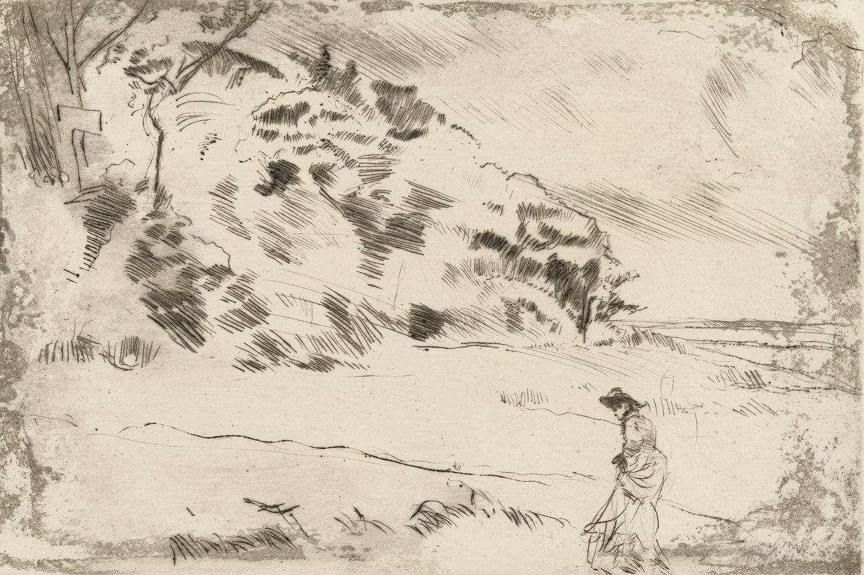 Speke Shore, ca.1875 (tørnål på papir) af James Abbott McNeill Whistler