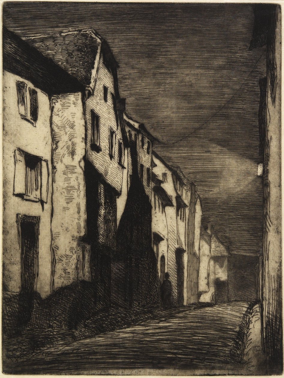 Street at Saverne fra Twelve Etchings from Nature, 1858 af James Abbott McNeill Whistler