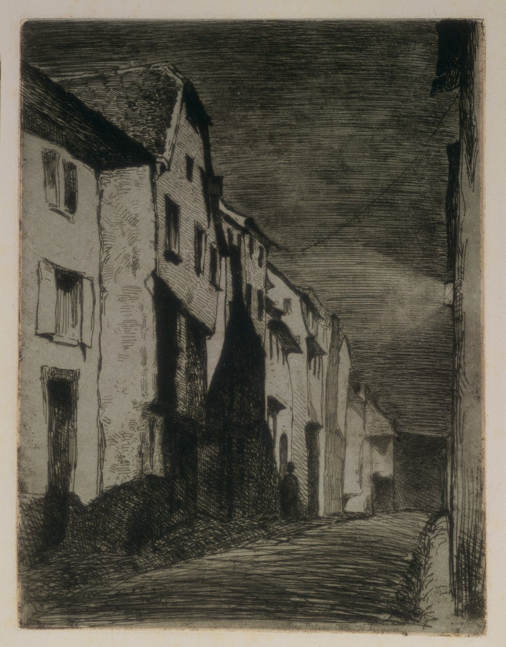 Gade i Saverne, 1858 af James Abbott McNeill Whistler