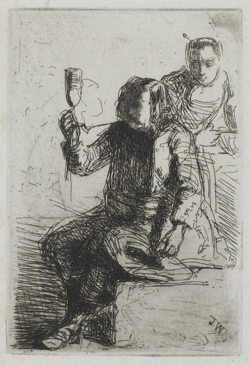 Hollænderen holder et glas, ca. 1857 (radering på papir) af James Abbott McNeill Whistler