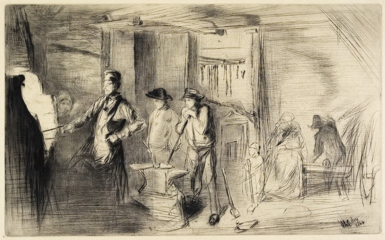 Smedjen fra seksten raderinger af scener på Themsen og andre emner, 1861 af James Abbott McNeill Whistler