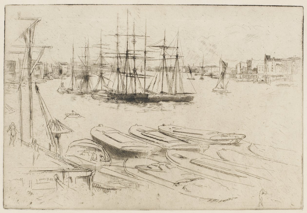 Den store pool, ca. 1879 (radering på papir) af James Abbott McNeill Whistler