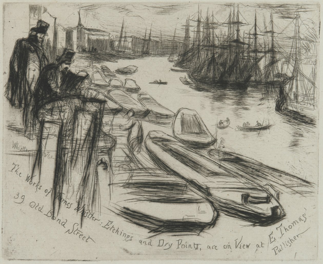 Den lille pool, 1861 (radering på papir) af James Abbott McNeill Whistler