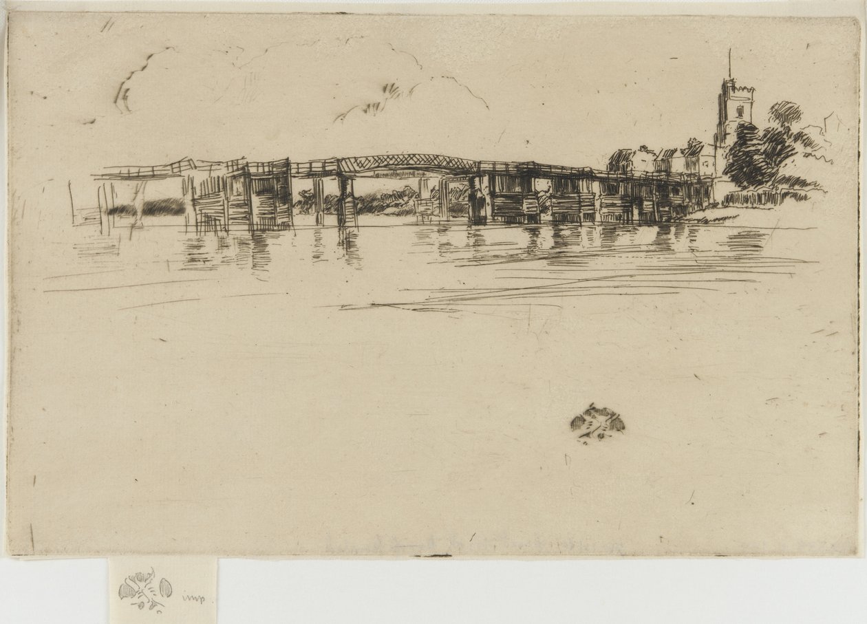 Den lille Putney, nr. 1, 1879 (radering på papir) af James Abbott McNeill Whistler