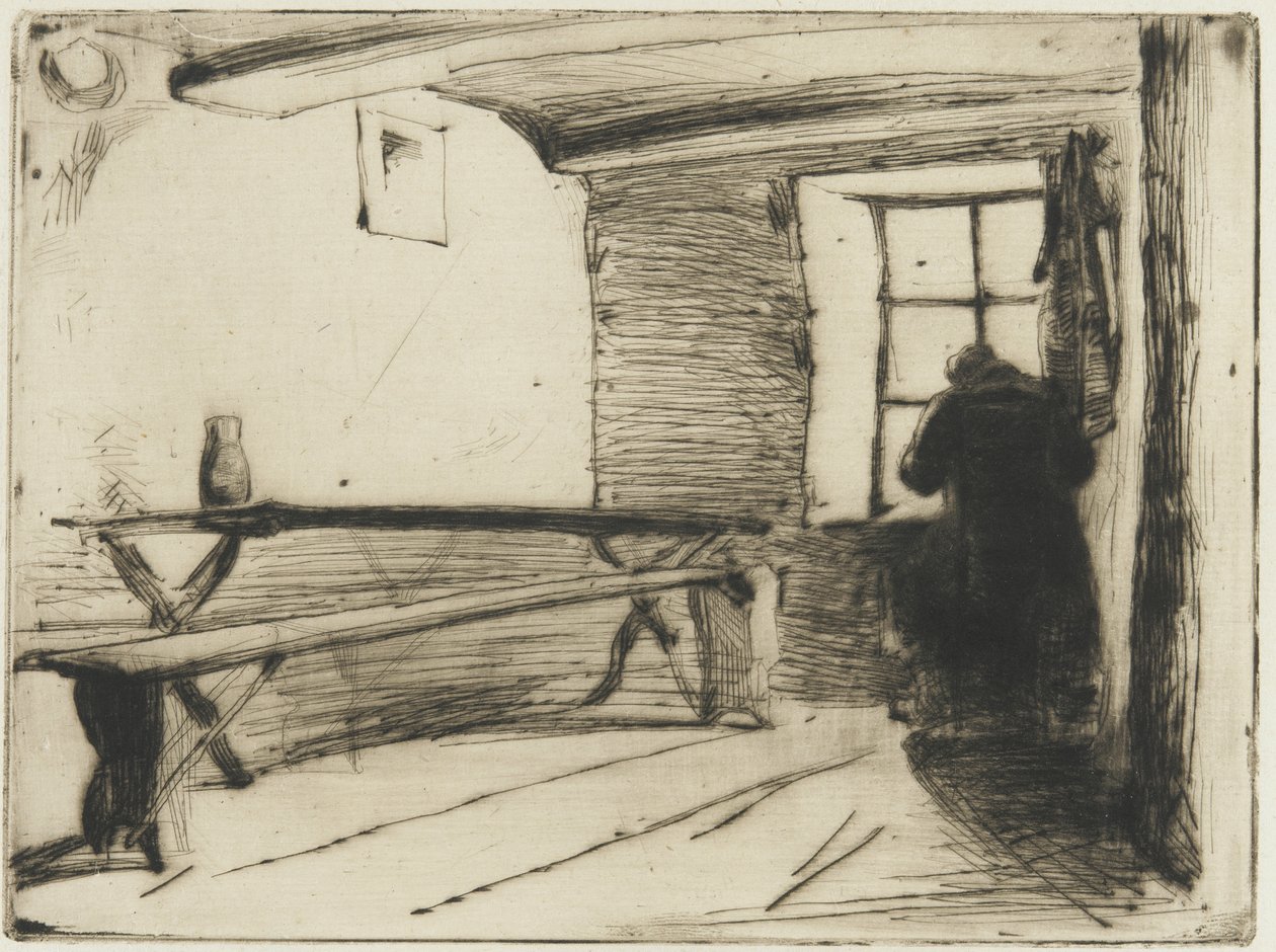 Den fange, ca.1861 (tørnål på papir) af James Abbott McNeill Whistler