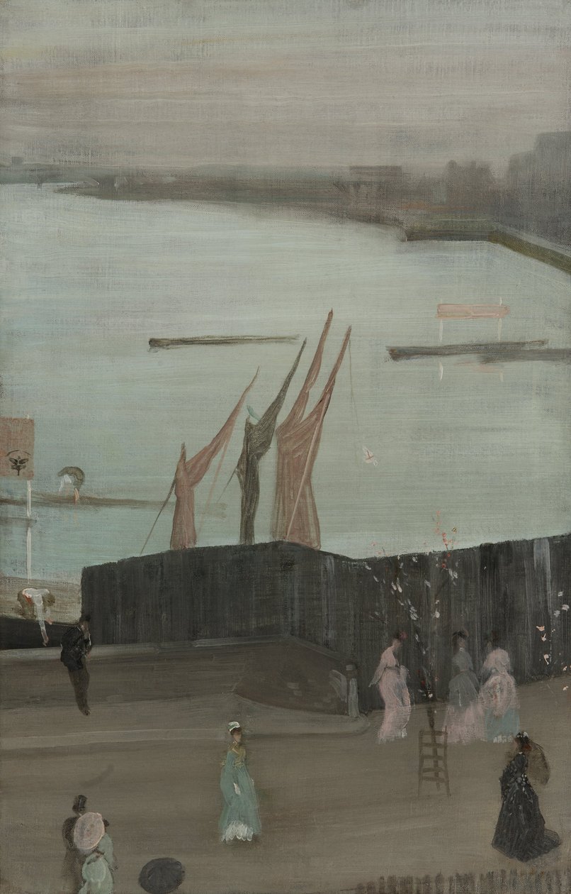 Variationer i Pink og Grey- Chelsea af James Abbott McNeill Whistler