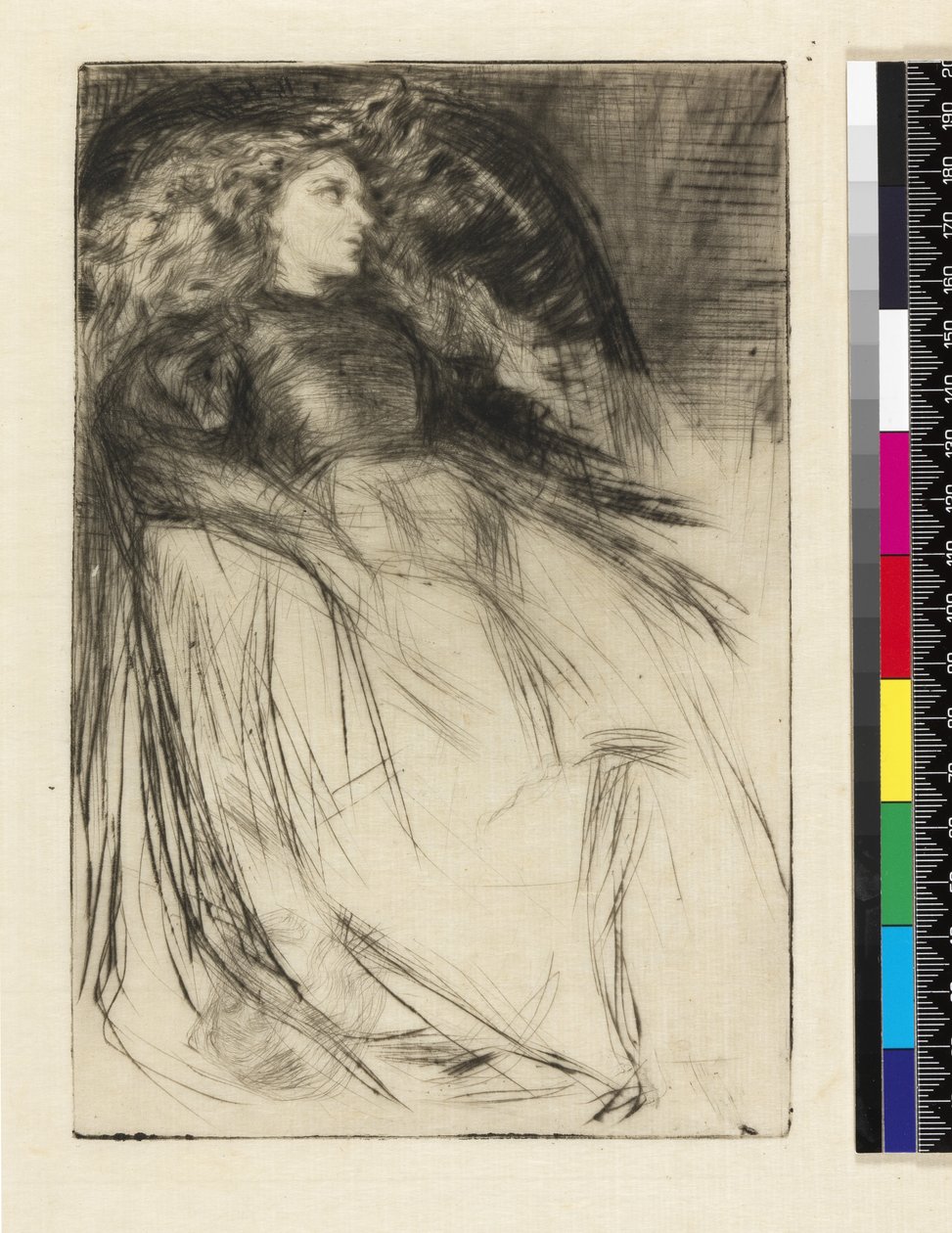 Weary, 1863 (tørnål og karbonblæk på papir) af James Abbott McNeill Whistler