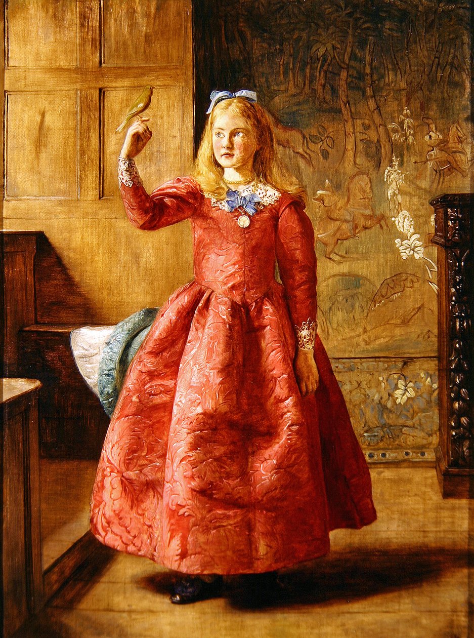 Pige med Linnet, 1865 af James Archer