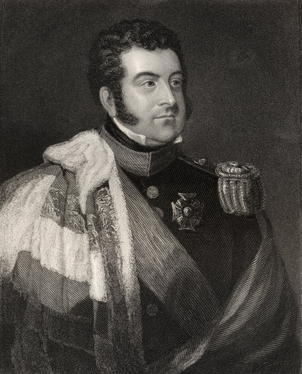 George Augustus Frederick Fitzclarence, 1. jarl af Munster, indgraveret af W.H. Cook, fra 