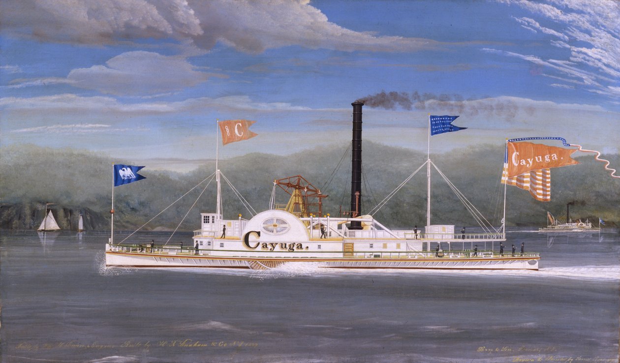 Dampbåd Cayuga, 1849 af James Bard