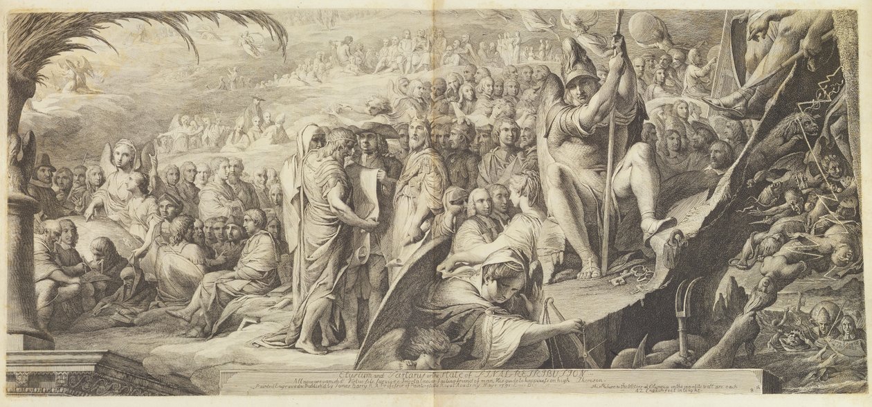 Elysium og Sartarus eller den endelige gengældelsestilstand, 1791 af James Barry