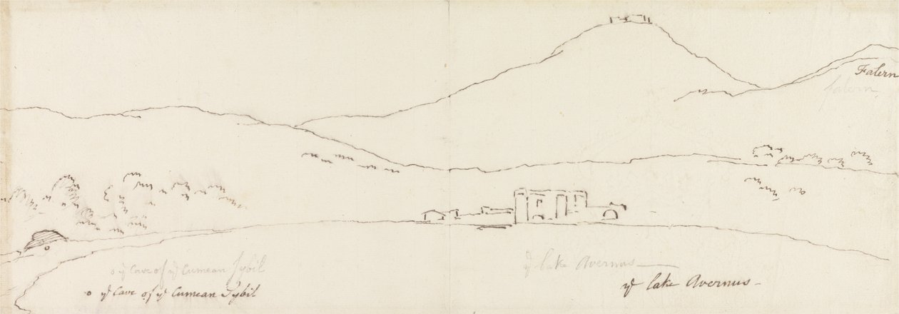 Cumean Sybil -grotten ved bredden af søen Avernus af James Barry