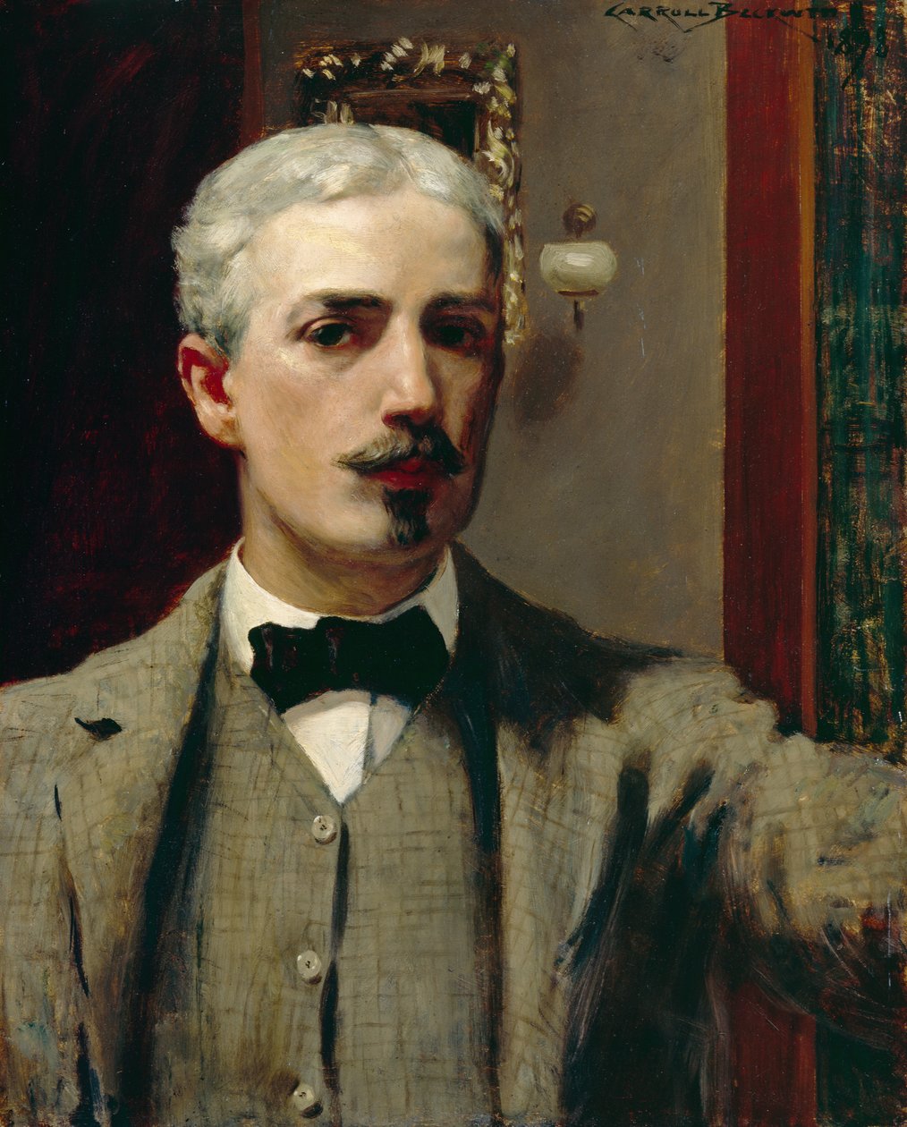 Selvportræt, 1898 (olie på træpanel) af James Carroll Beckwith