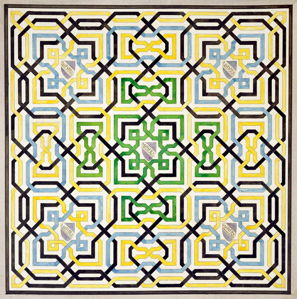 Mosaikdesign fra Alhambra, fra 