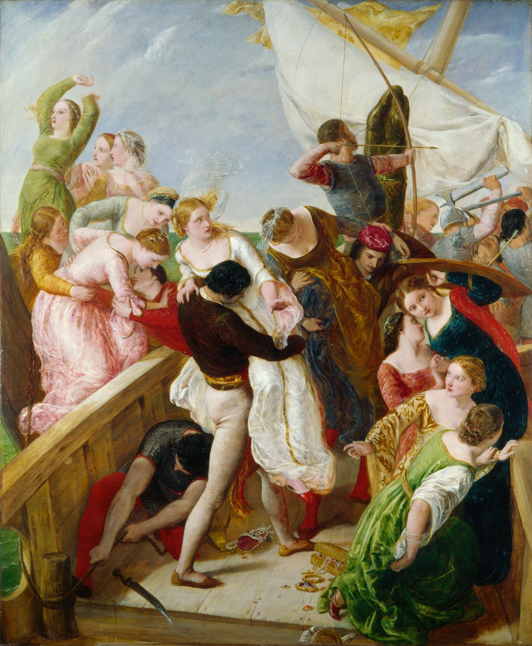 Redningen af brudeparret i Venedig, 1851 af James Clarke Hook