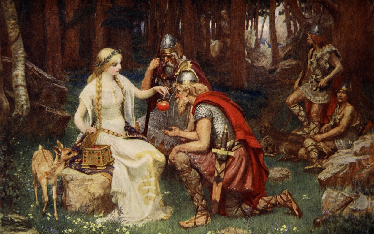 Idun and the Apples, illustration fra 
