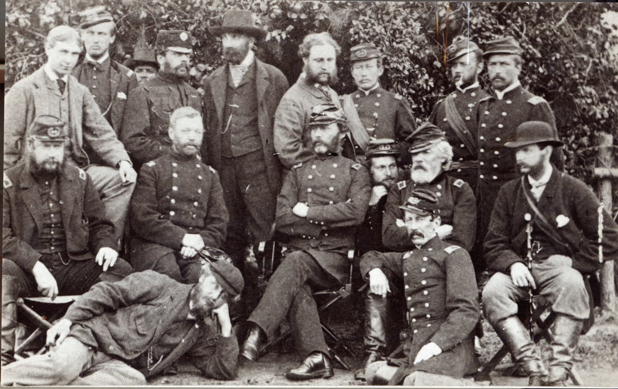 General Marcy og venner i Camp Winfield Scott, nær Yorktown, den 2. maj 1862 af James F. Gibson