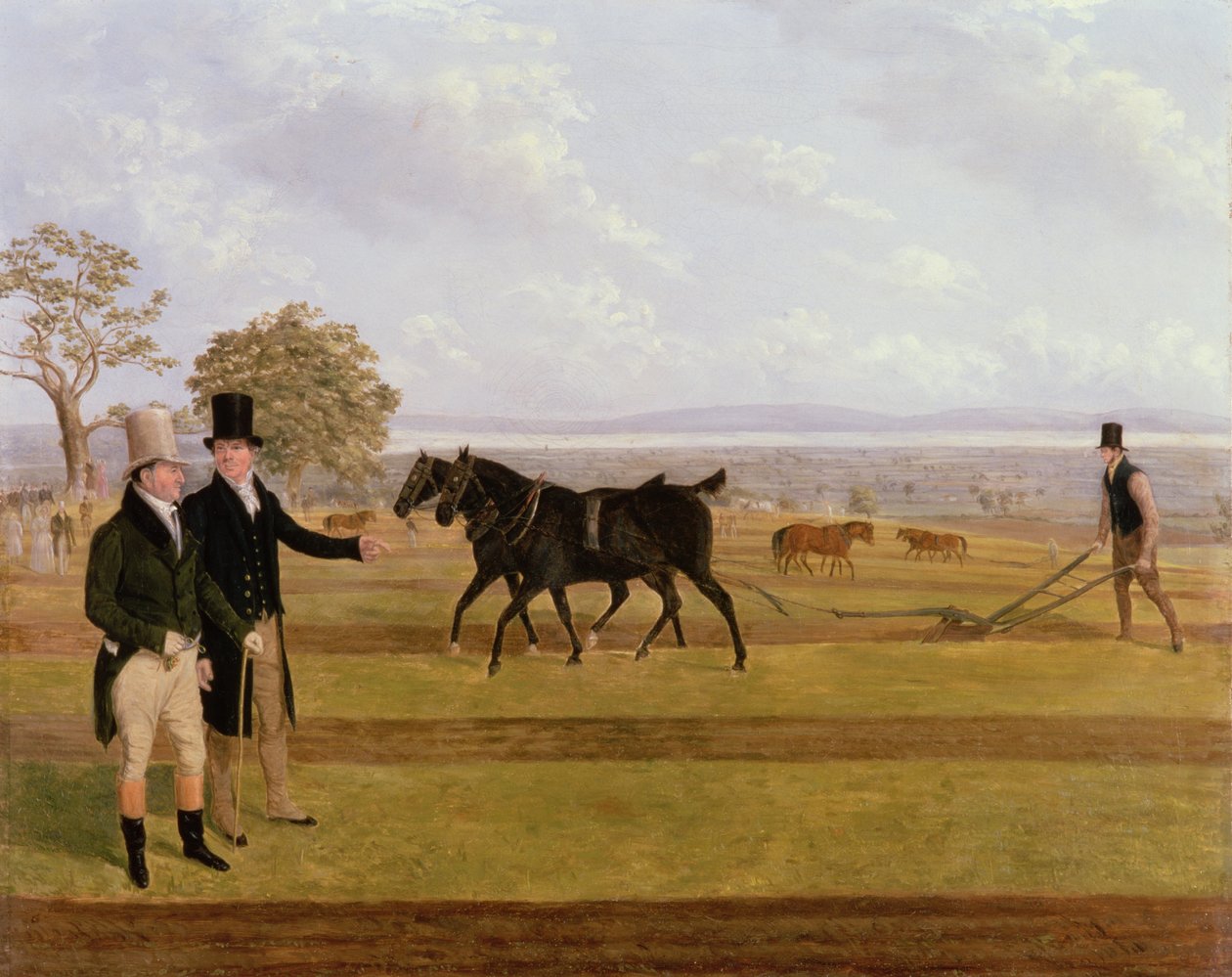 Sir Charles Morgan ved Castleton Plough Match, 1845 af James Flewitt Mullock
