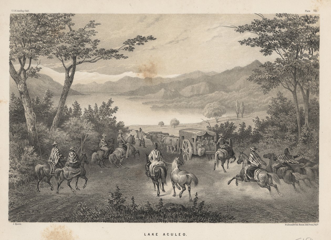 Lake Aculeo, 1855 af James Fuller Queen