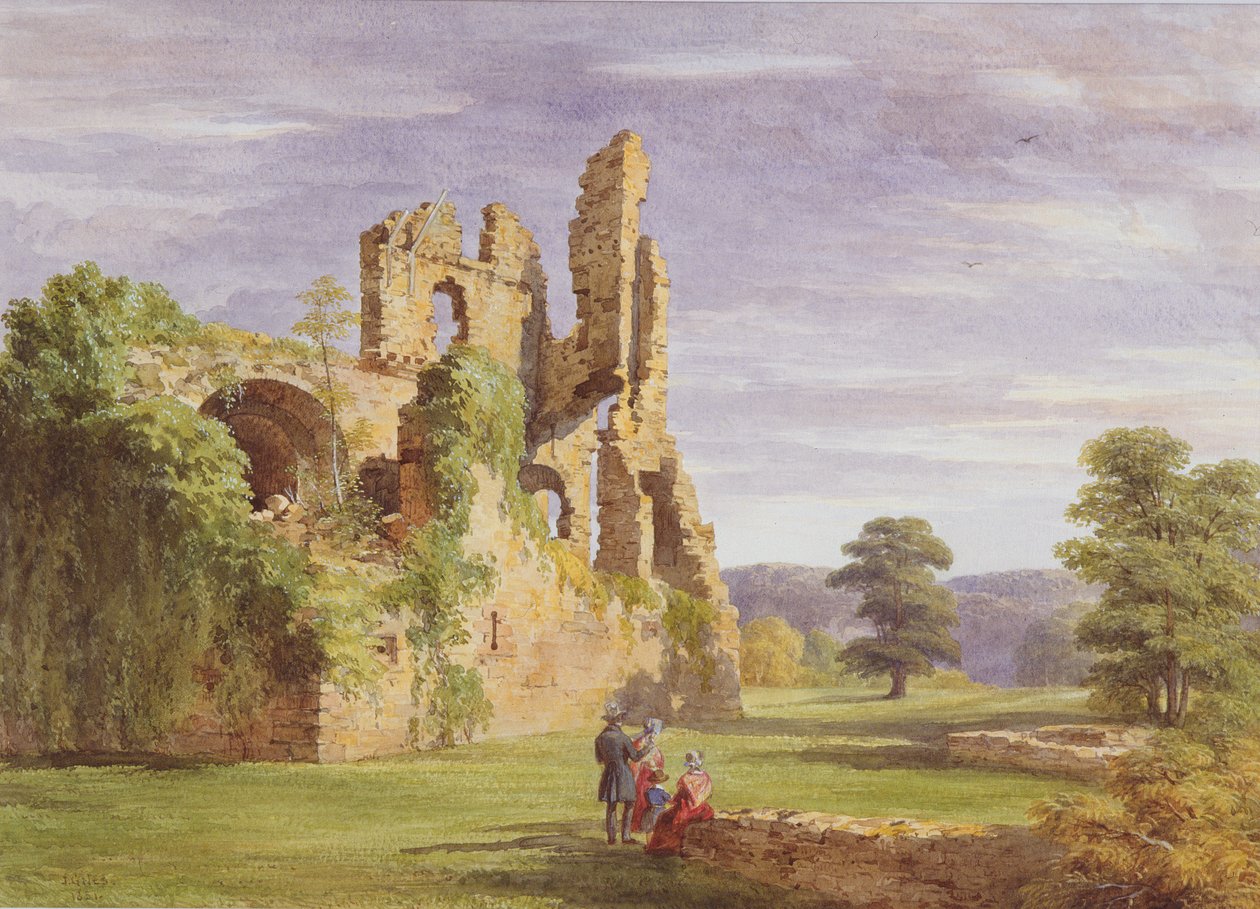 Gight Castle, 1851 af James Giles