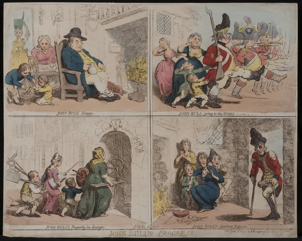 John Bulls fremskridt, 1793 af James Gillray