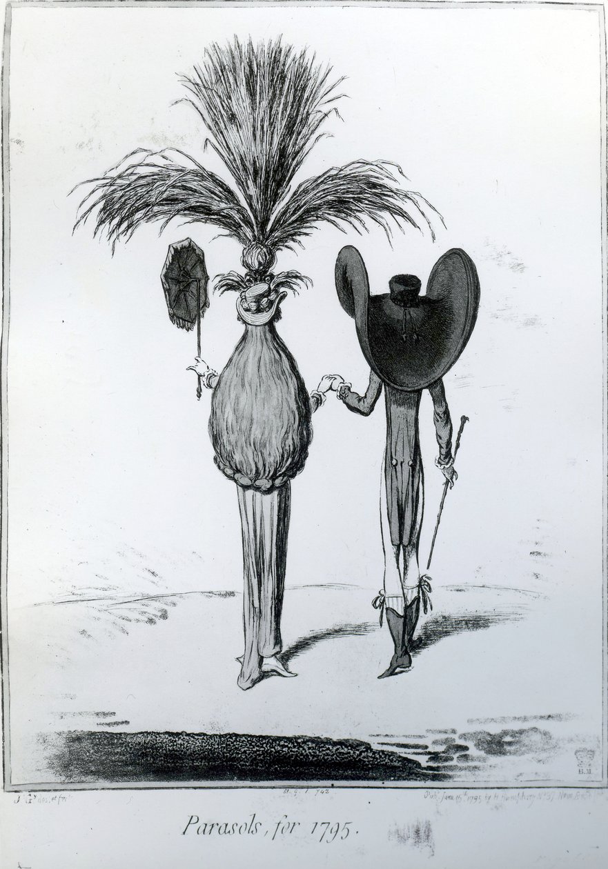 Parasoller, for 1795, af James Gillray