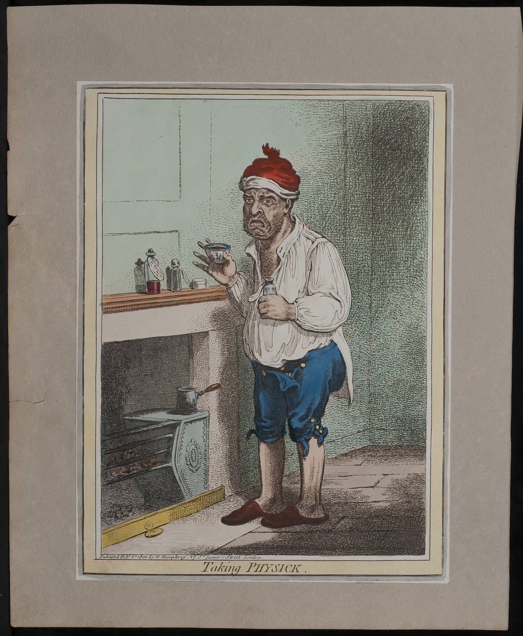 Medicinsk behandling, 1800 af James Gillray