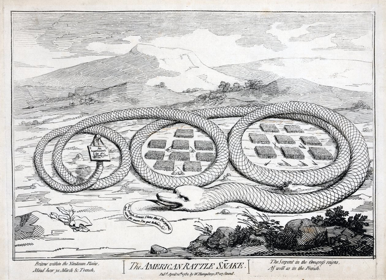 The American Rattle Snake, 1782 af James Gillray