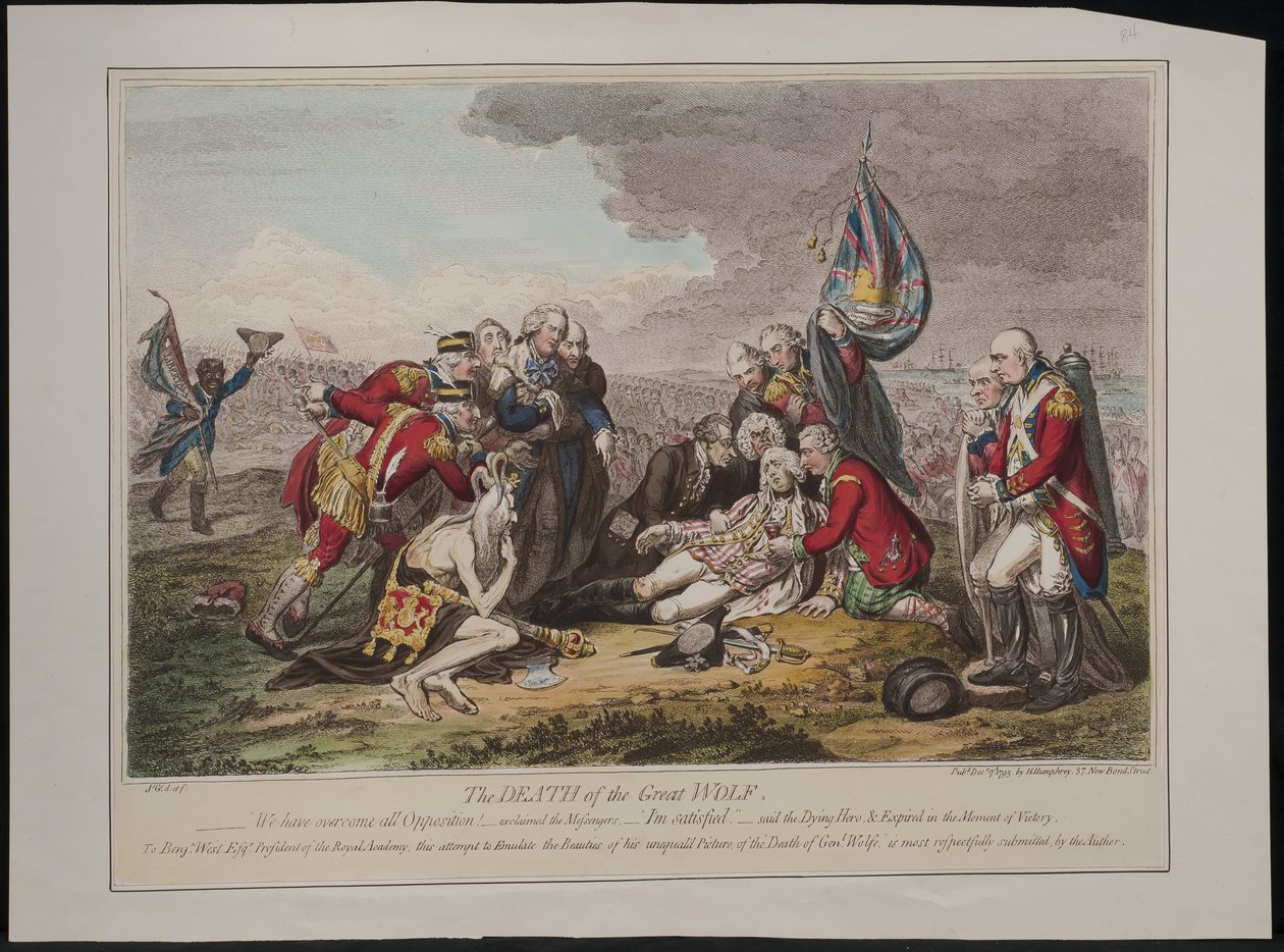 Den store ulves død, 1795 af James Gillray