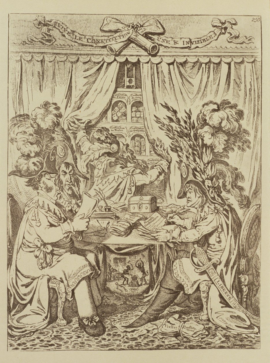 Det franske konsulære triumvirat, 1800 af James Gillray