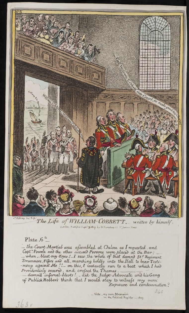 William Cobbetts liv, skrevet af ham selv, 1809 af James Gillray