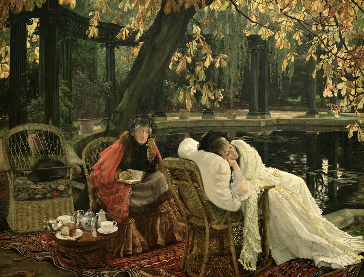 En rekonvalescent, c.1876 af James Jacques Joseph Tissot