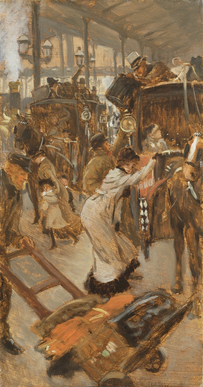 Afgangsperron, Victoria station, ca. 1881-82 af James Jacques Joseph Tissot