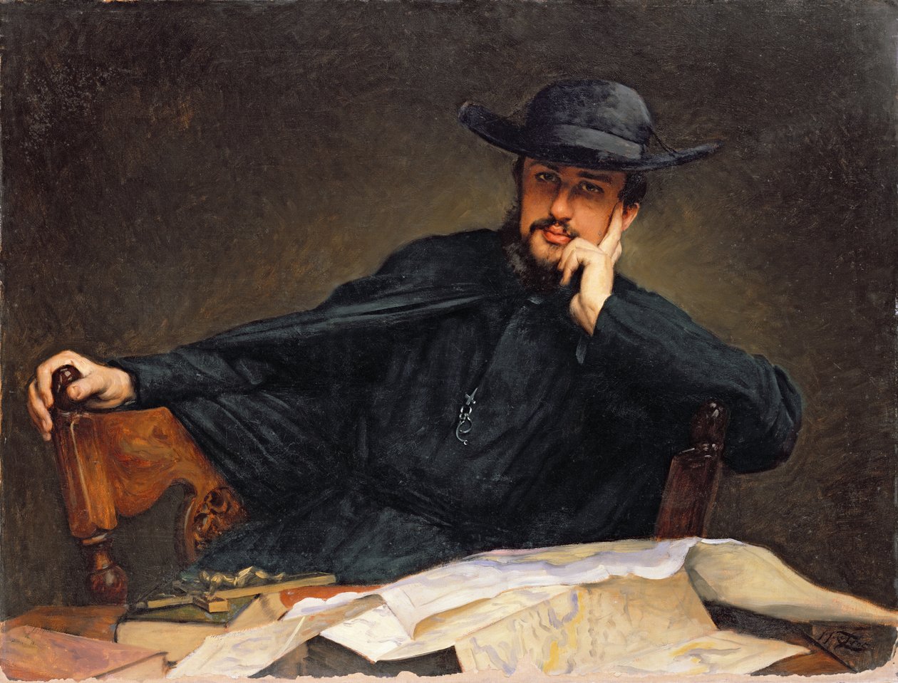 Portræt af en præst af James Jacques Joseph Tissot