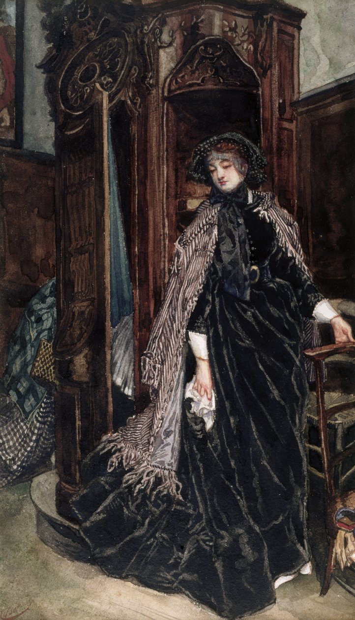 skriftestolen, 1867 af James Jacques Joseph Tissot