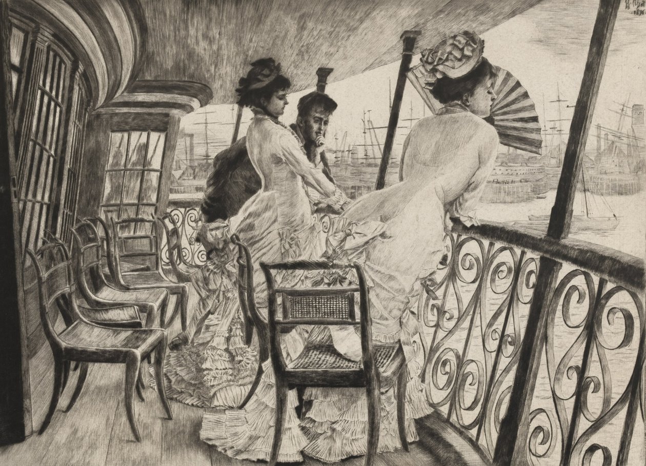 Galleriet af H.M.S. Calcutta (souvenir af en bold på skib) af James Jacques Joseph Tissot