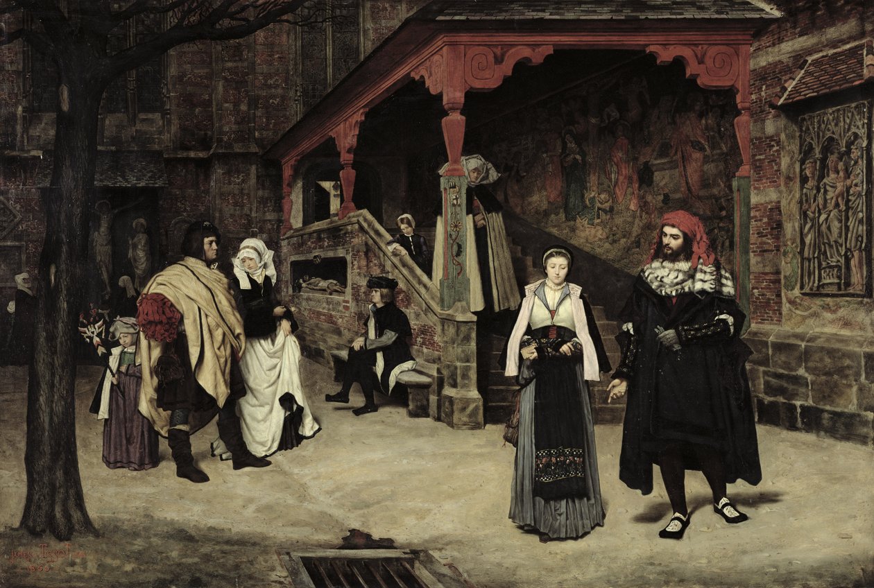 Fausts og Marguerites møde af James Jacques Joseph Tissot