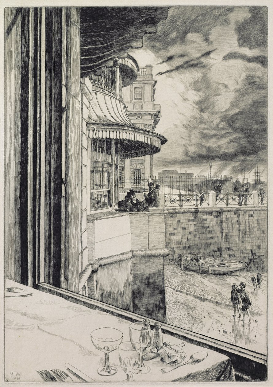 Trafalgar Tavern, 1878 (ætsning og tørnål) af James Jacques Joseph Tissot