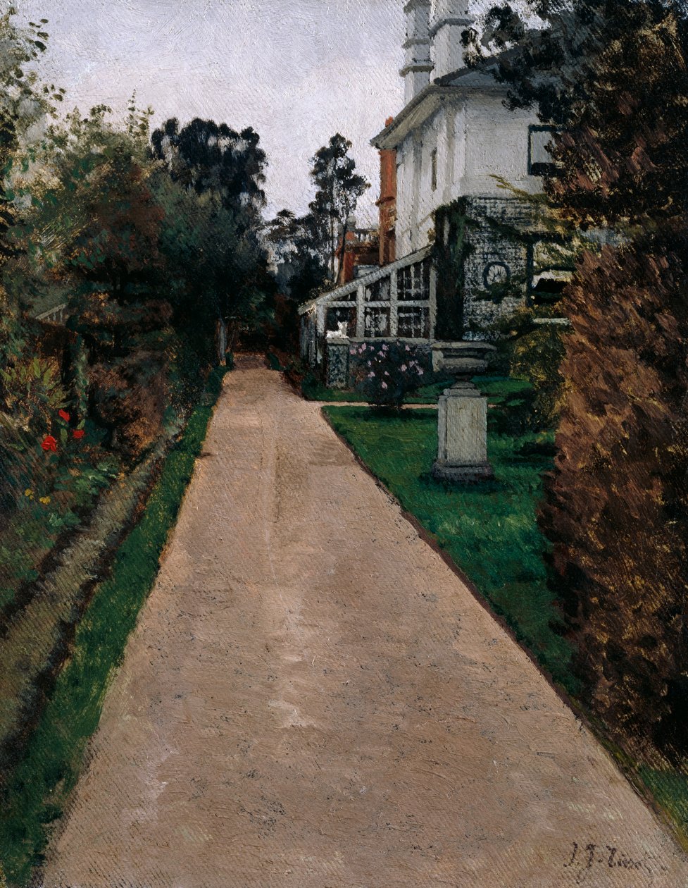 Udsigt til haven på 17 Grove End Road, 1874-82 af James Jacques Joseph Tissot