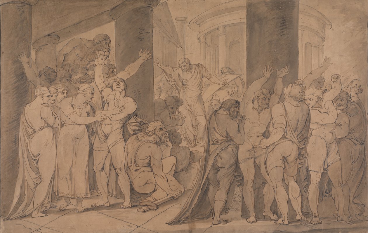 Kroppen af Lucretia udsat for romerne af James Jefferys