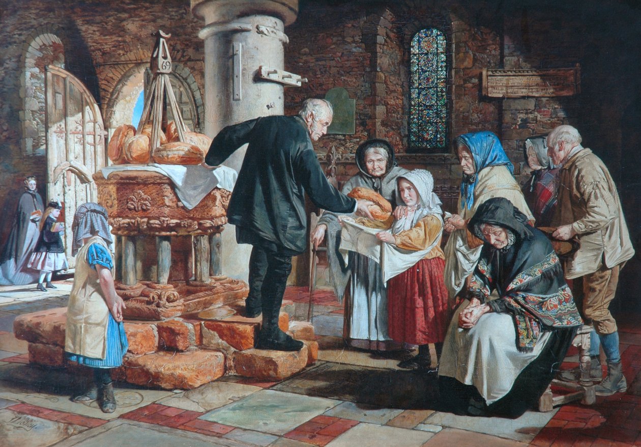 The Dole, Stow Church, Lincolnshire, ca. 1864-67 olie på panel af James Lobley