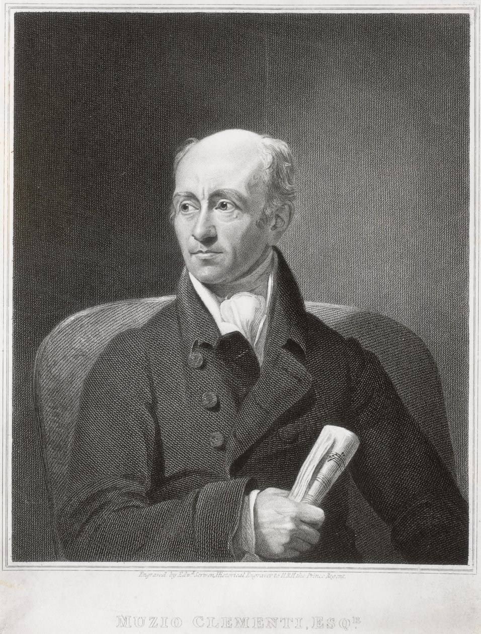 Muzio Clementi (1752-1832), italiensk pianist og komponist, graveret af Edward Scriven (1775-1841) af James Lonsdale