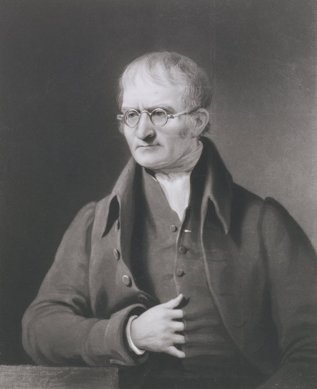 Portræt af John Dalton (1766-1844), graveret af C. Turner af James Lonsdale