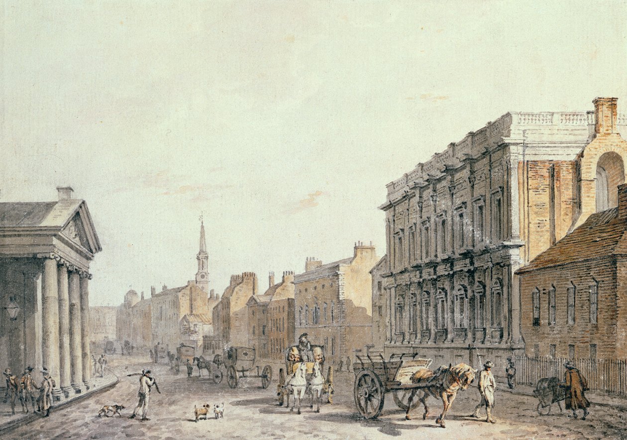 Udsigt over Whitehall, ser mod Charing Cross, 1790 af James Miller