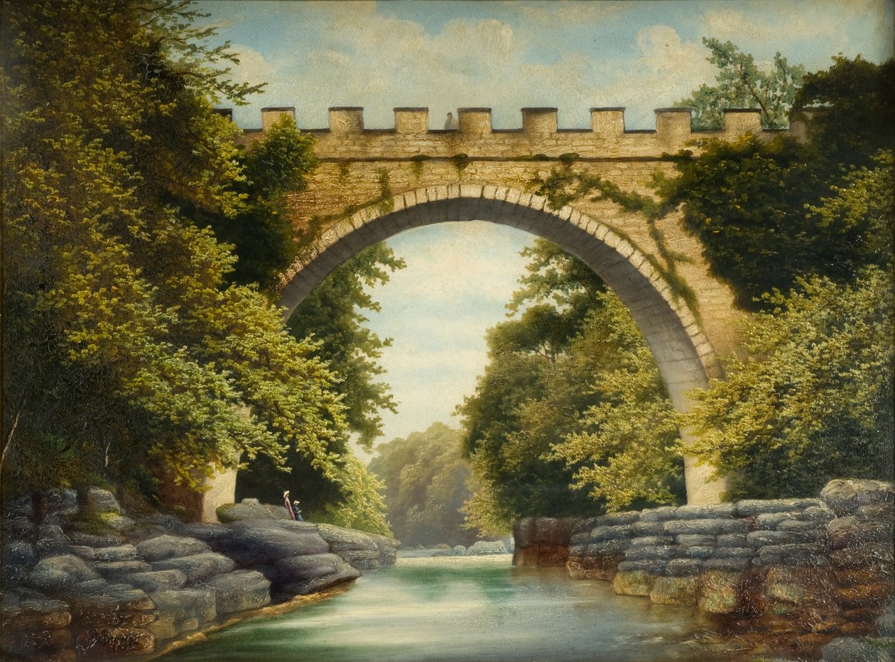 Abbey Bridge, Barnard Castle, 1882 af James Miller Brown